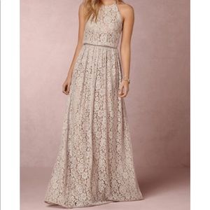 BHLDN by Anthropologie blush pink lace dress
